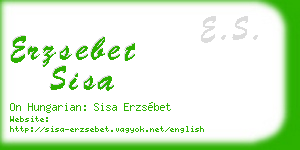 erzsebet sisa business card